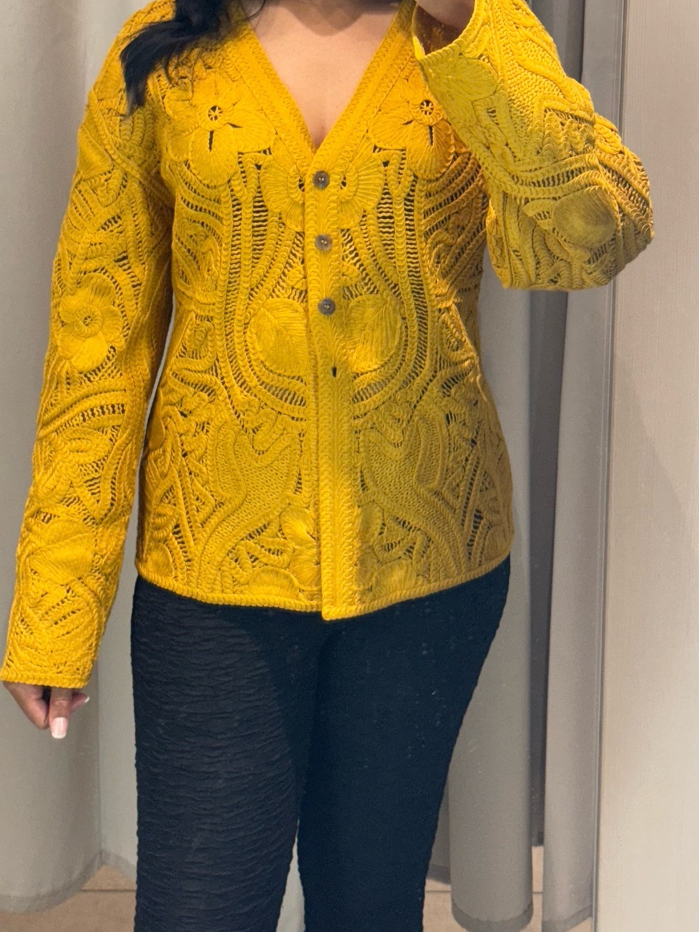Crochet-look cardigan - Picture 5 of 8